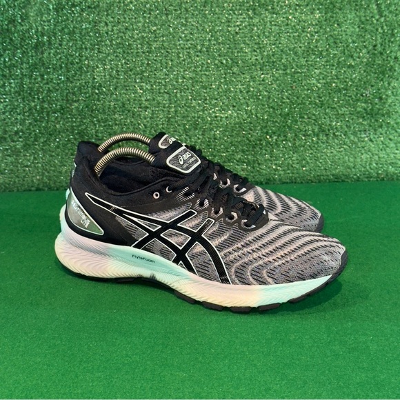 Asics Gel Nimbus Lite Flytefoam Black Gray Teal 1012A667 Women’s Size 9.5 - Picture 1 of 6